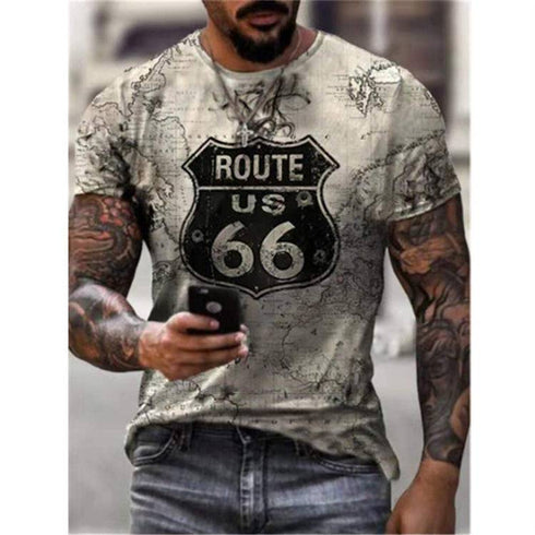 Men's Trendy Breathable Pullover Top Round Neck Short Sleeve